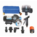 Jabsco HotShot 4 GPM Deck Washdown Kit with Coiled Hose
