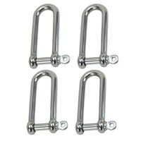 4 x Long D Shackle - 8mm 