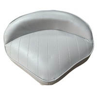 Stand-Up Boat Casting Seat Plush - Grey Vinyl