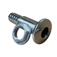 Through Hull Fitting 3/4” (19mm) Stainless Steel with Hose Tail