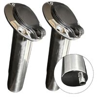2 x Flush Mount Rod Holders – 30° – PVC Lined