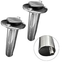 2 x Flush Mount Rod Holder – 90° – PVC Lined