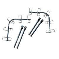 2 x 5-Way Adjustable Corner Rod Holder