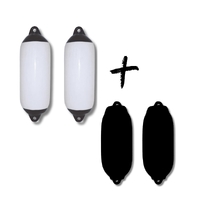 Majoni Boat Fender Kit (600mm x 180mm) - 2 pack with covers
