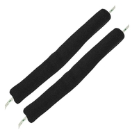 Marine Rope Cover for Fender Rope - Black 2 Pack (500mm)