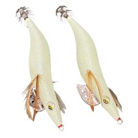 2 x Squid Jig Hosaku Master Pro 4 grams LUMO White with rattle