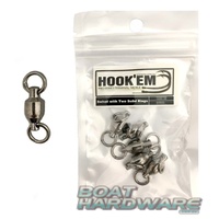Size 3 Ball Bearing Swivel - 2 Solid Rings (Pack of 10)